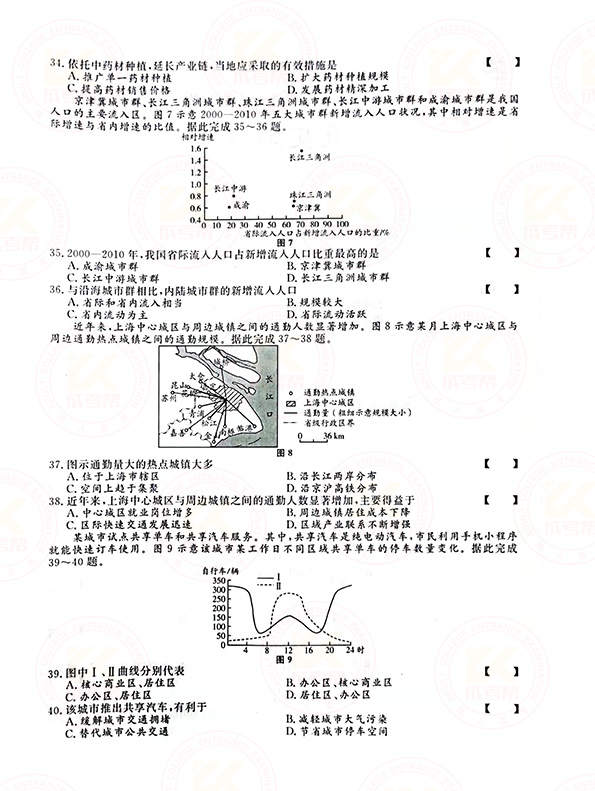 2021年江苏成人高考高起点历史地理（文综）考试真题及答案